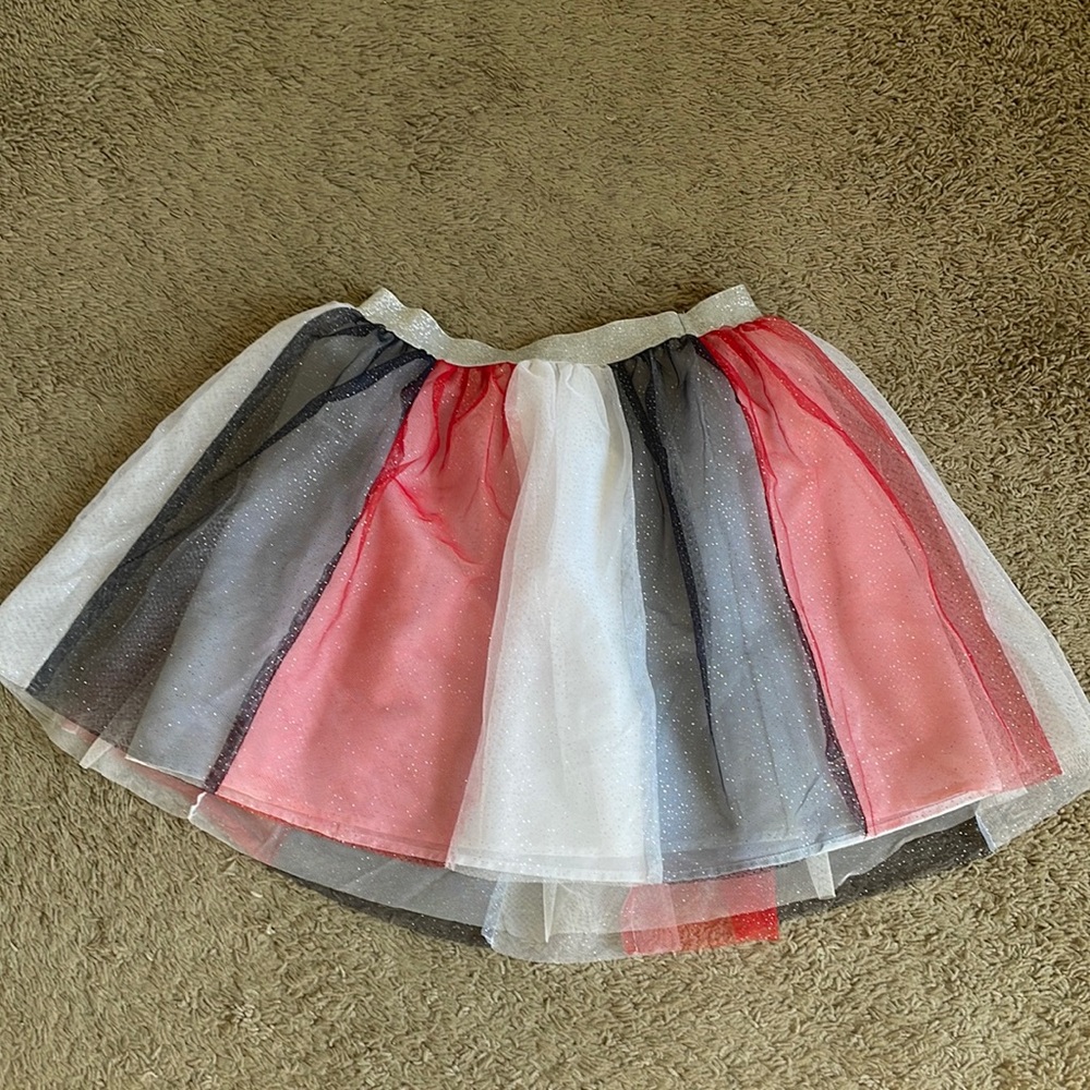 Red white and blue tulle skirt